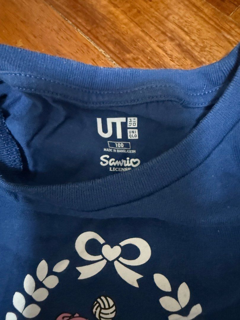 Uniqlo tshirt sanrio (Category: Babies & Kids Fashion) located in Pasig City. Submitted by by.hc (Listing ID 1414723678, Image 2). Description: Excellent condition Size on tag 100 Fits 2-4yo.