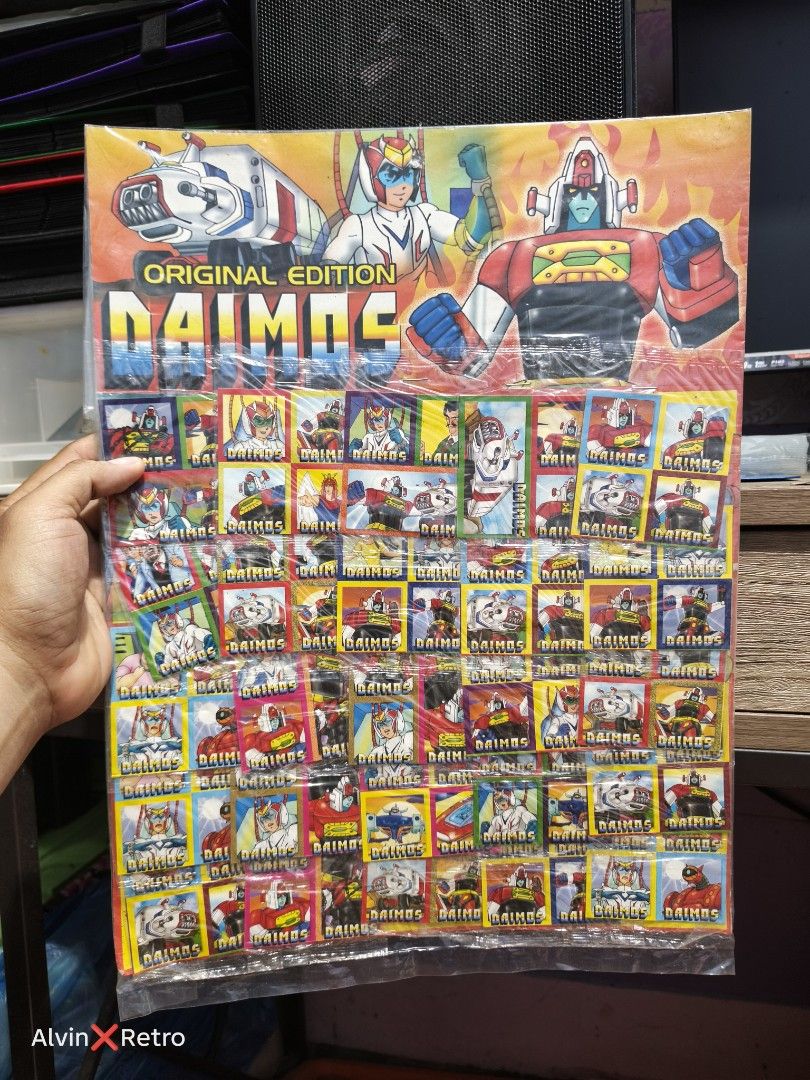 vintage 90s Daimos stickers in chart (Category: Vintage Collectibles) located in Manila. Submitted by alvinretro (Listing ID 1414627456, Image 3). Description: Tayuman, Manila.