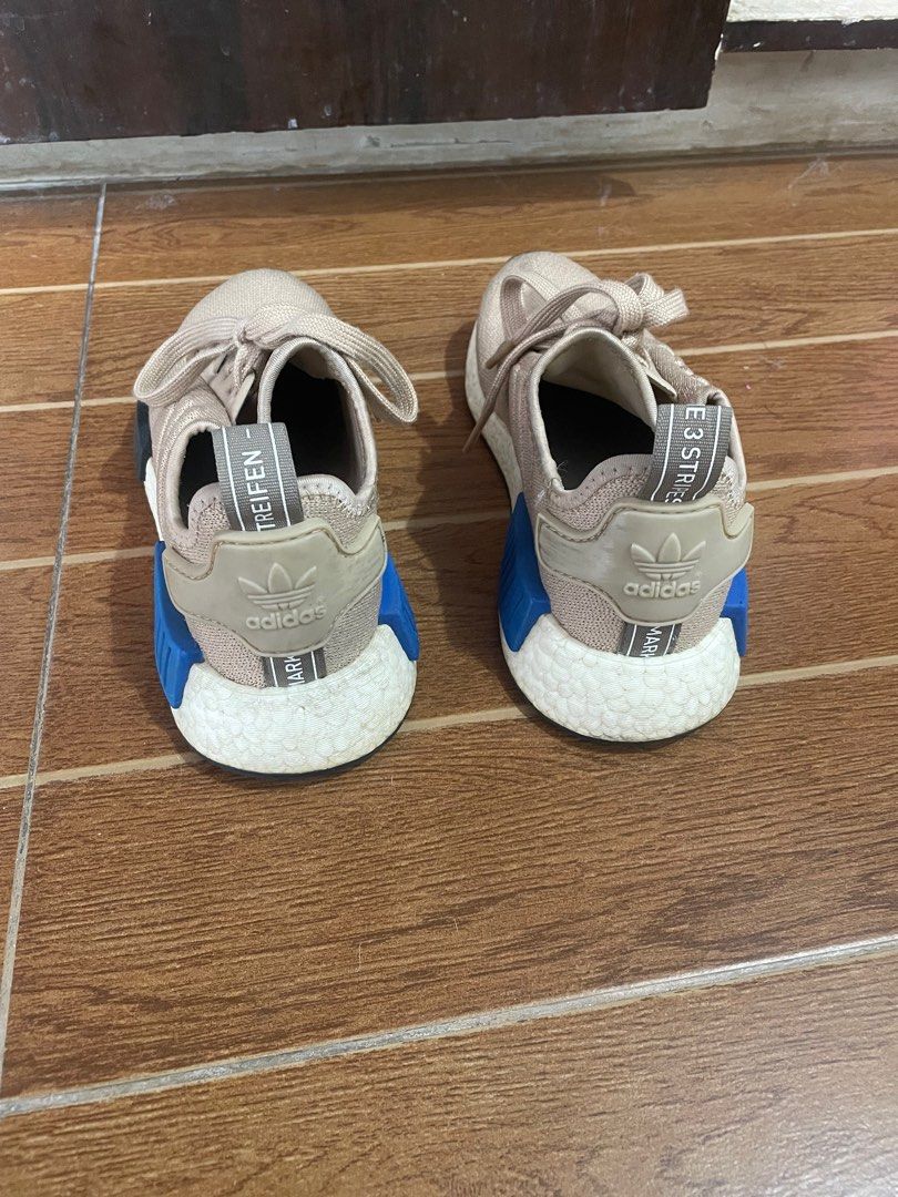 Adidas NMD_R1 Beige Sneakers (Category: Sneakers) located in Quezon City. Submitted by a_basco (Listing ID 1414961927, Image 2). Description: Qc Area No Issue Negotiable Can be meet up/ delivery via lalamove Rfs: hindi na nagagamit. Linisan lang onti goods na Size: US 5 women Inclusion: Box & shoes only.