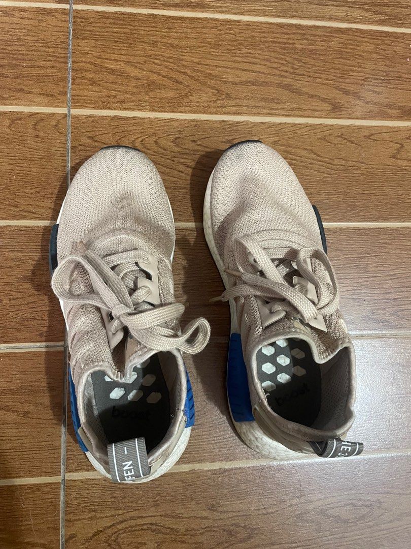 Adidas NMD_R1 Beige Sneakers (Category: Sneakers) located in Quezon City. Submitted by a_basco (Listing ID 1414961927, Image 3). Description: Qc Area No Issue Negotiable Can be meet up/ delivery via lalamove Rfs: hindi na nagagamit. Linisan lang onti goods na Size: US 5 women Inclusion: Box & shoes only.
