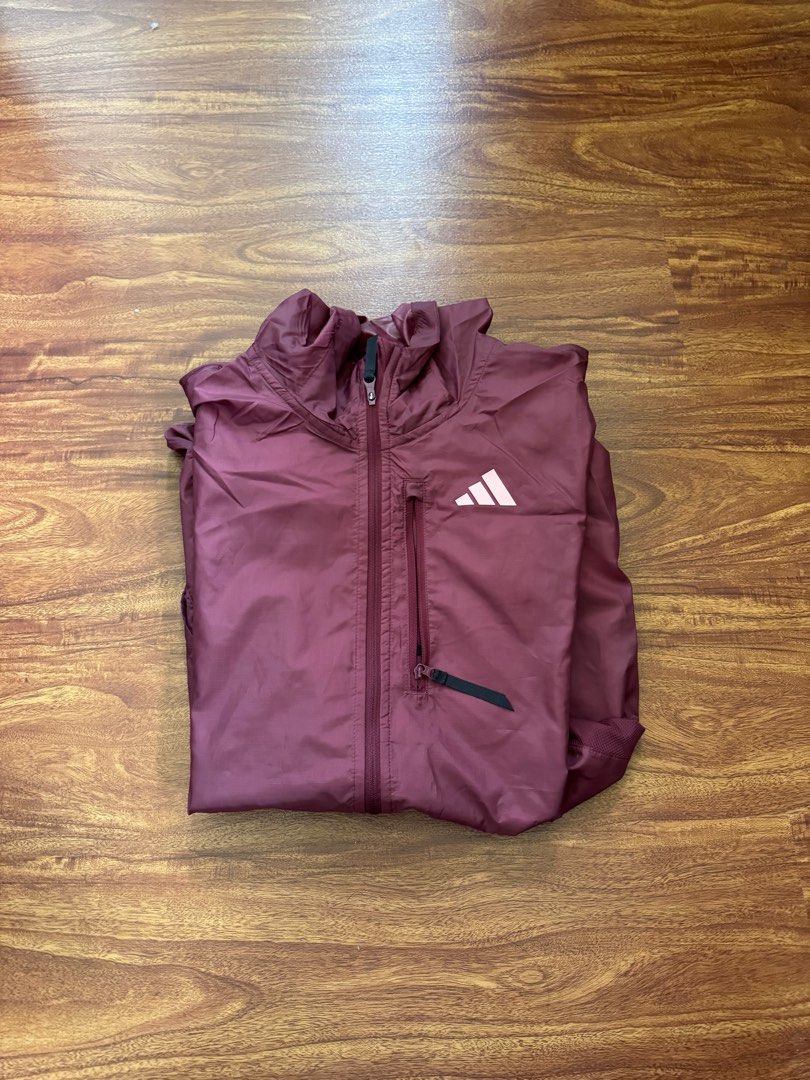 Adidas Windbreaker Jacket Running (Category: Activewear) located in Manila. Submitted by nix1203 (Listing ID 1414850343, Image 2). Description: Like new cut tags only Adidas Windbreaker Size: Medium .