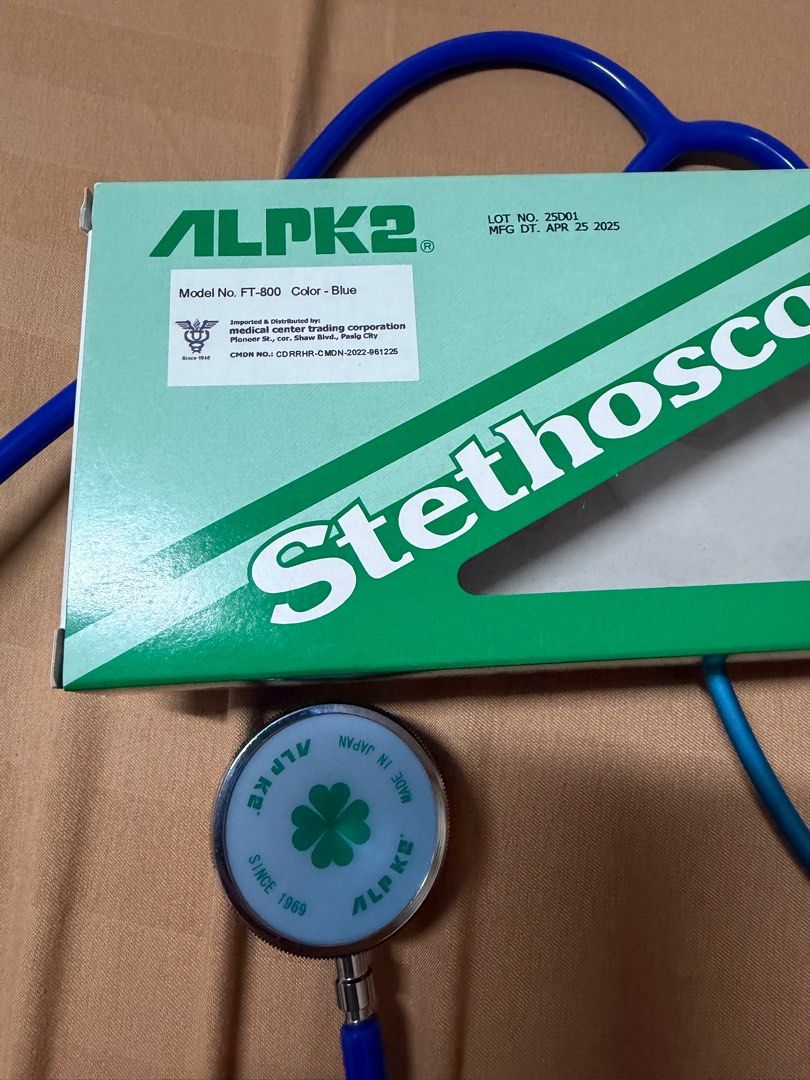 ALPK2 Stethoscope (Blue) (Category: Medical Supplies & Tools) located in Cavite. Submitted by hausofjam (Listing ID 1415036661, Image 3). Description: Used for photoshoot only Clean No issues.