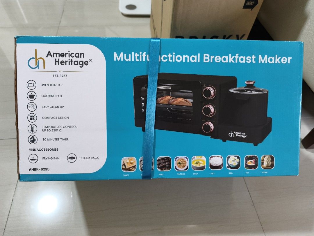 American Heritage Multifunctional Breakfast Maker (Category: Ovens & Toasters) located in Manila. Submitted by keiiith13 (Listing ID 1414872884, Image 1). Description: Brandnew American Heritage Multifunctional Breakfast Maker meetup or lalamove.