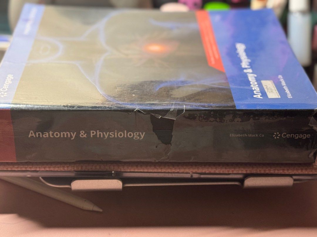 Anatomy & Physiology Textbook - Cengage (Category: Textbooks) located in Mandaluyong City. Submitted by kawyll21 (Listing ID 1414992041, Image 2). Description: Selling my Anaphy book! Done taking the subject. Need funds to buy new required books for my course. - Philippine edition Anatomy & Physiology textbook by Elizabeth Mack Co. - Published by Cengage. - Minor tears visible on the plastic wrap. - Pages appear clean and intact. - Ideal for anat