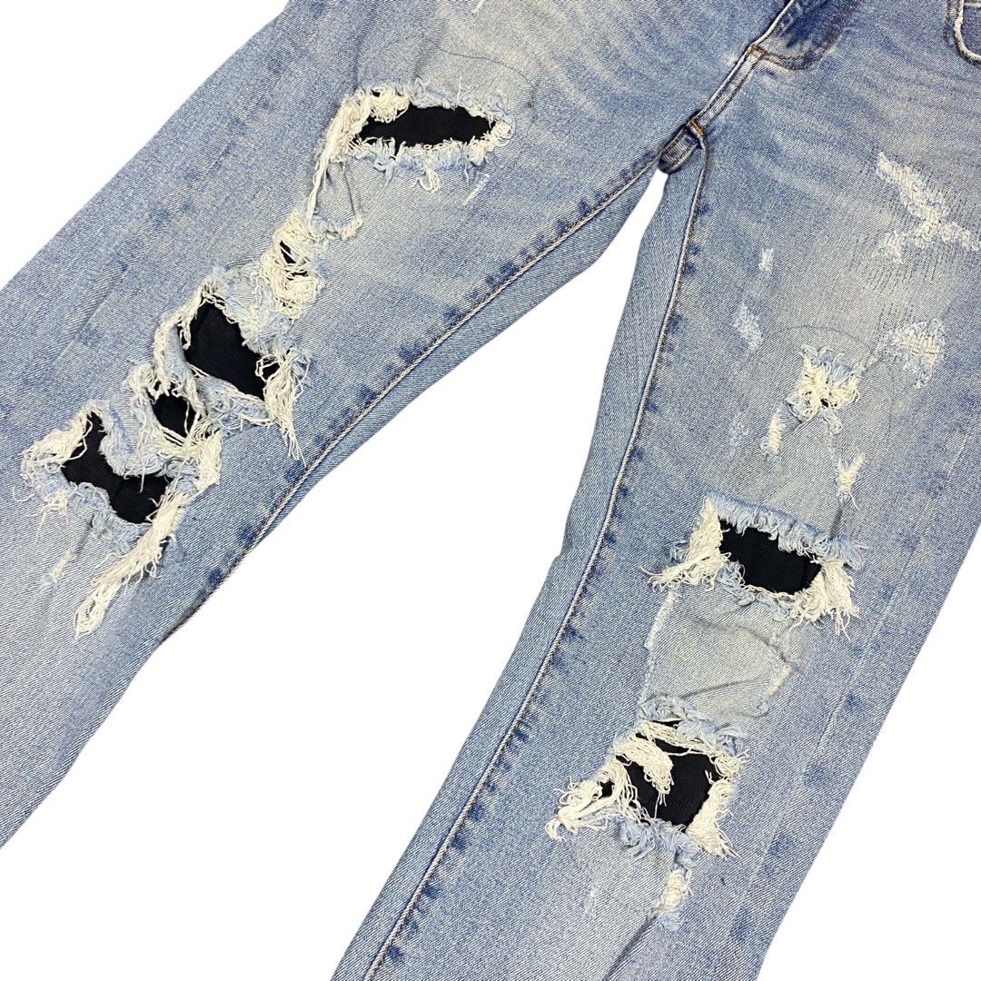 Balmain Distressed Jeans (Category: Jeans) located in Bacolod City. Submitted by treasurehunts.6100 (Listing ID 1414906813, Image 3). Description: Balmain Pants Condition - Excellent Color rate - 9.3 / 10 No Flaws Size 31 Dimensions : Width - 31 Length - 40 Hem - 6.5 .