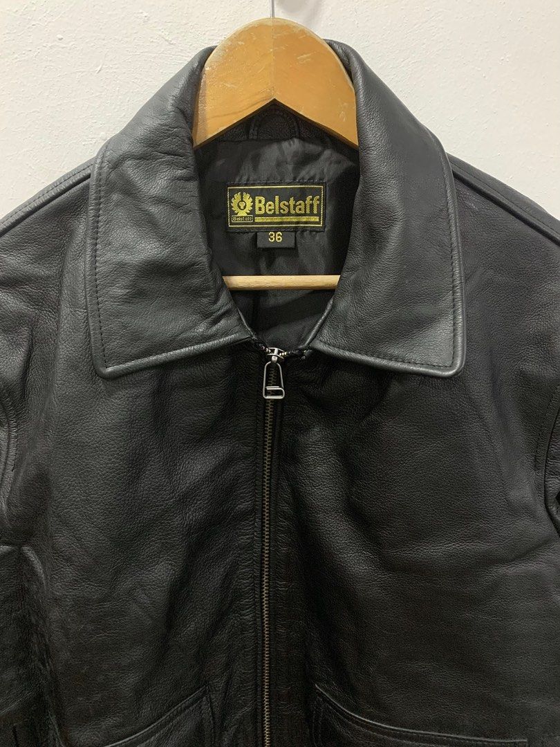 BELSTAFF LEATHER - BOMBER STYLE FLIGHT JACKET (Category: Coats, Jackets and Outerwear) located in Cavite. Submitted by ___layern0ne (Listing ID 1415031345, Image 2). Description: Tagged Size: 36 Armpit to Armpit: 22 inches Shoulder to Shoulder: 18.5 inches Sleeve Length: 27 inches Length: 30 inches Measured laid flat and at its longest point Wrinkled due to storage (folded) | Specialist clean only Gently used | Still in great condition | No major