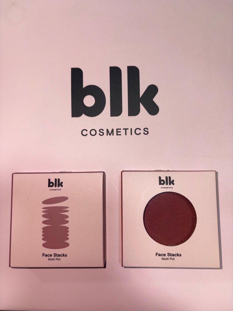 BLK Cosmetics Face Stacks Multi Pot Blush (Category: Makeup) located in Rizal. Submitted by thriiftyy (Listing ID 1414826224, Image 1). Description: Available in Runway and Dash shades Runway is with mirror, Dash is refill 749 - bundle 430 - Runway 330 - Dash.