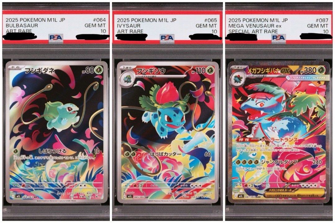 Bulbasaur Ivysaur Venusaur PSA 10 Sequential, Hobbies & Toys, Toys ...
