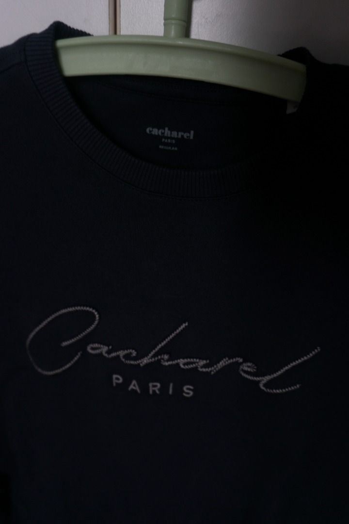 Cacharel Paris Sweatshirt - Navy Blue (Category: Coats, Jackets and Outerwear) located in Manila. Submitted by justanotherconsumer (Listing ID 1414911786, Image 2). Description: Cacharel Sweatshirt Navy Blue - Size: Small - Condition: Brand New - Dimensions: 18x26 (inches) Can do meetups around Welcome Rotonda or Lalamove if via delivery around Metro Manila, buyer shoulders sf. DM!.