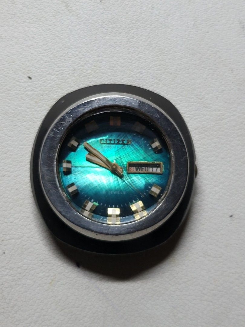 Citizen Blue UFO 61-0755 / 4-652282 TA Automatic (Category: Men's Watches) located in Iloilo. Submitted by KCY_Timepieces (Listing ID 1414982544, Image 2). Description: Model: Citizen Material: Stainless steel Color: Bluegreen Bracelet: none Case Size: 40mm Lug Width: 18mm Inclusions: Watch Only *********************************************** MOP: COD/COP, Bank Transfer, Gcash All deposits are non refundable and non transferable to another item A