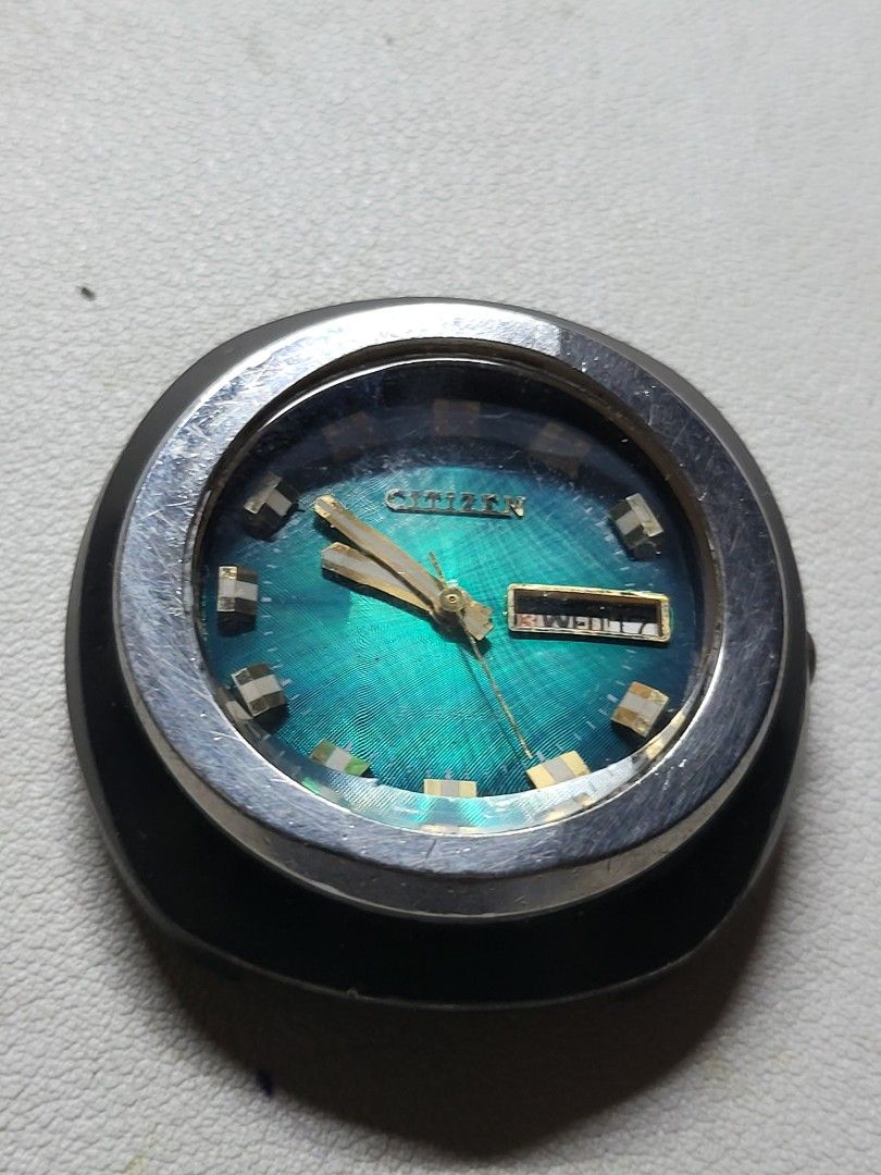 Citizen Blue UFO 61-0755 / 4-652282 TA Automatic (Category: Men's Watches) located in Iloilo. Submitted by KCY_Timepieces (Listing ID 1414982544, Image 3). Description: Model: Citizen Material: Stainless steel Color: Bluegreen Bracelet: none Case Size: 40mm Lug Width: 18mm Inclusions: Watch Only *********************************************** MOP: COD/COP, Bank Transfer, Gcash All deposits are non refundable and non transferable to another item A