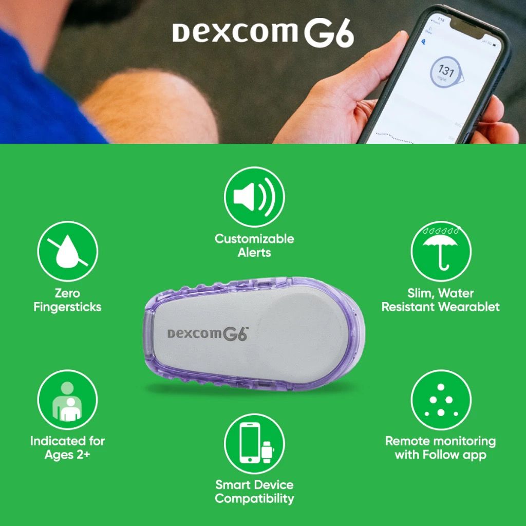 [FREE Transmitter] Dexcom G6 Sensors | Continuous Glucose Monitoring ...