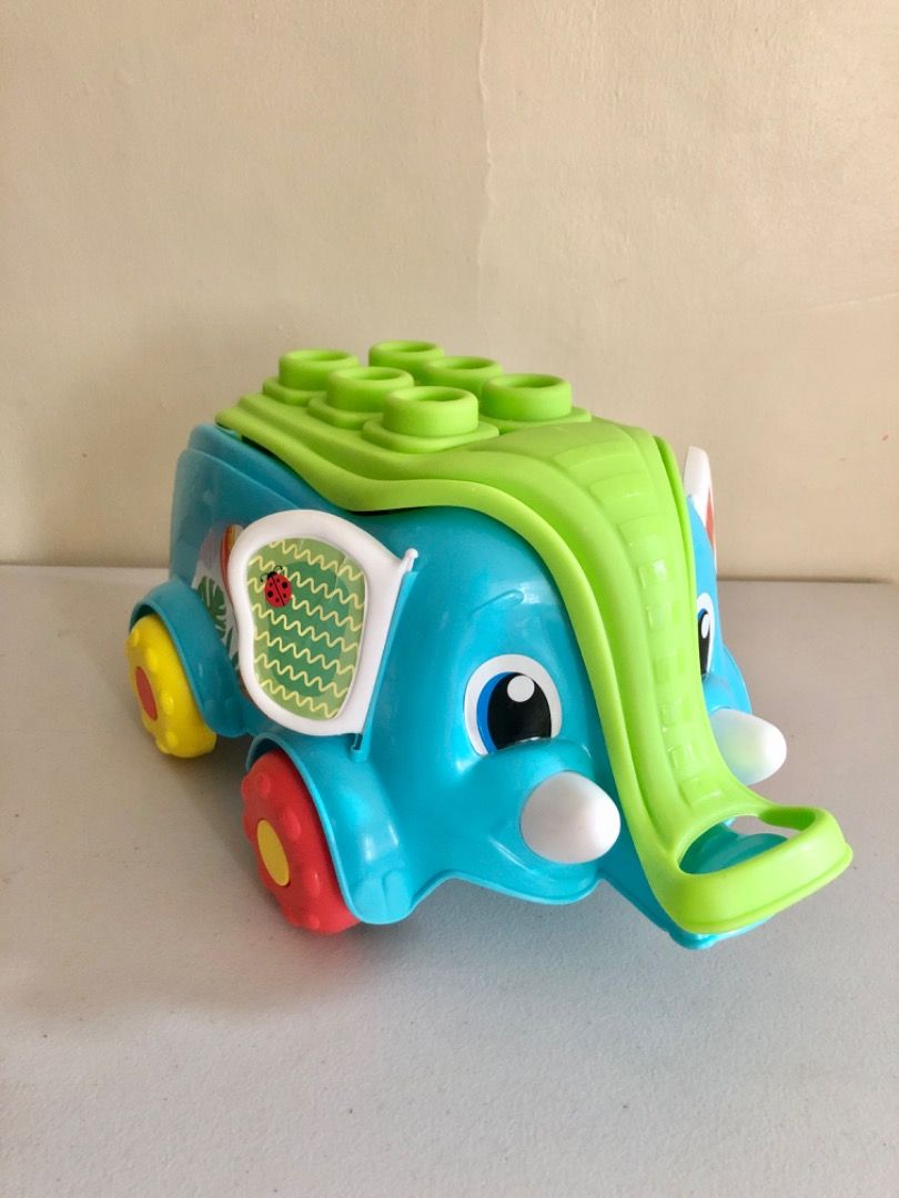 Clemmy Elephant Wagon blocks (Category: Infant Playtime) located in Imus. Submitted by dyelinn (Listing ID 1414911536, Image 1). Description: ✨PRELOVED🇮🇹 Clemmy Elephant Wagon 📝 VGUC; 18 pcs baby’s first soft rubber building blocks, 1 wagon; (₱2,200 brand new price) Age: 10-36m Flaws: sticker lifting; rubber blocks as is ₱850.