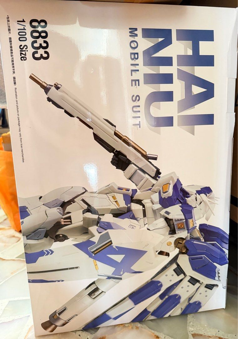 Daban 8833 1/100 MB Hi Nu + Hyper Mega Bazooka Launcher MODEL KIT (Category: Gundam Model Kits) located in Singapore. Submitted by commission_de_jouets (Listing ID 1414920152, Image 2). Description: Lowballers will be blocked. BNIB Runners sealed in plastic wrapper. Self pick up under my block only..