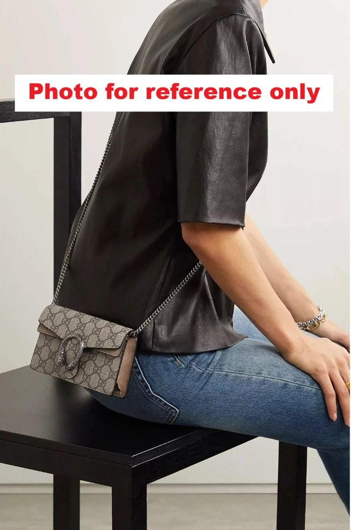 Designer Mini Dionysus Bag with Red Suede Trim (Category: Shoulder Bags) located in Cebu City. Submitted by smartvogue (Listing ID 1414946141, Image 3). Description: Coded Dimensions of bag: 4” H x 6.5” W x 1.5” D Dimensions of box: 5.5” H x 7” W x 2.75” D With dustbag, paperwork, and box Flaw: Minor scuffing on the box, especially at the bottom The item is crafted with great materials and workmanship, but authenticity cannot be guaranteed as pro