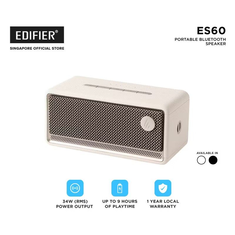 Edifier ES60 Portable Bluetooth Speaker - White65561058760065110