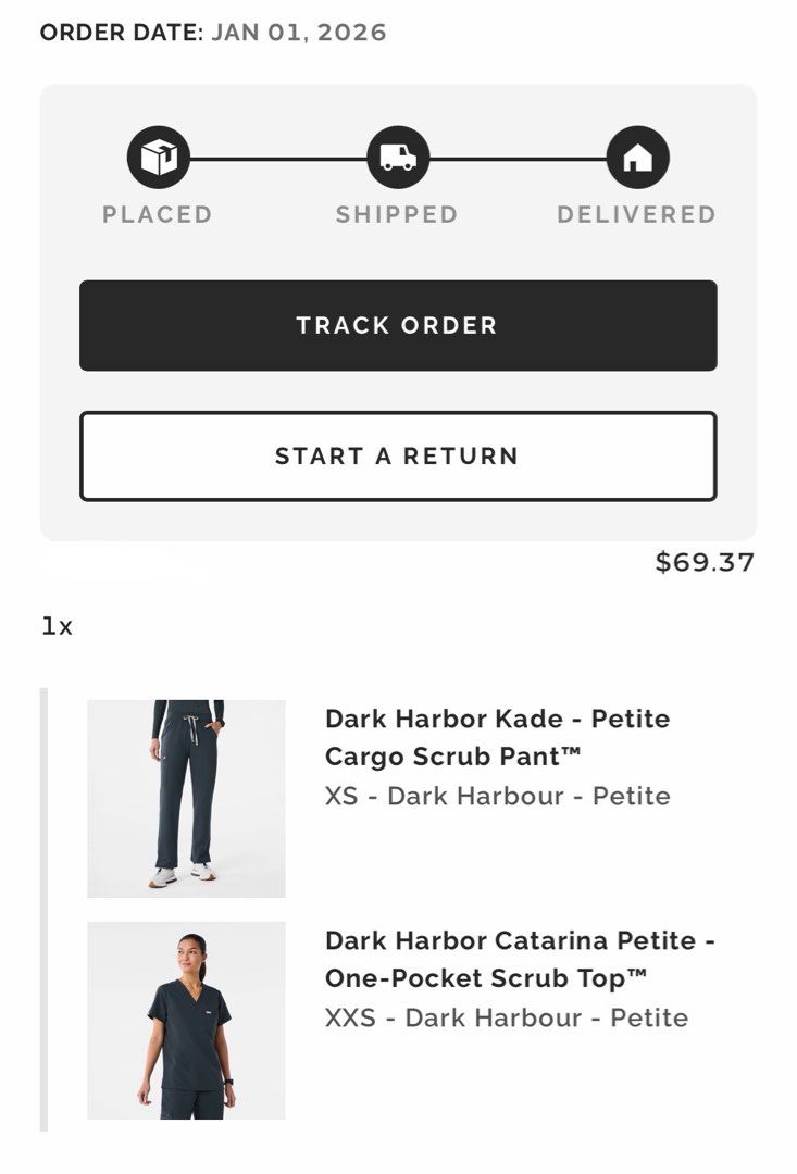 Figs Kade Cargo Scrub Pants - Dark Harbor (NO TOP) (Category: Other Bottoms) located in Quezon City. Submitted by anneiy (Listing ID 1415037959, Image 3). Description: BRAND NEW (with tag and bag) Get less than SRP MINUS the Duties (₱ 157.01) & Taxes (₱ 430), international shipping (₱ 1500) Figs Kade Cargo Scrub Pants - Color: Dark Harbor - Size: Petite XS - Features: Drawstring waist, cargo pockets - Original Price: P2,368.00 - Order Date: Janua