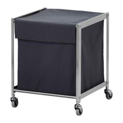 IKEA Grundtal laundry bin or clothes hamper (2 pieces) (Category: Other Home Furniture) located in Makati City. Submitted by savedeal (Listing ID 1414863770, Image 1). Description: Cotton laundry hampers on lightweight stainless steel frame and caster wheels. Use for storing and sorting clothes for laundry. Two pieces. Cloth can be removed to wash. Dimensions Length: 41 cm Width: 41 cm Height: 51 cm Volume: 65 L RFS: decluttering. .