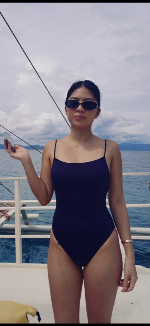 Helen Piece swimwear (Category: Bikinis & Swimsuits) located in Davao. Submitted by audstuff (Listing ID 1414912072, Image 3). Description: Worn once only Color is dark purple in person No major flaws only slight loose stitching but noticeable (i bought it with flaws already).