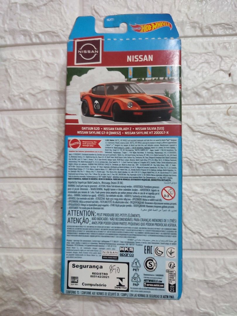 Hot Wheels Nissan 5-Car Set (Category: Vehicle & Diecast Models) located in Narvacan. Submitted by jigger85 (Listing ID 1414950027, Image 2). Description: - Hot Wheels Nissan Diecast Set - Includes: - Datsun 620 - Nissan Fairlady Z - Nissan Silvia (S15) - Nissan Skyline GT-R (BNR32) - Nissan Skyline HT 2000GT-R - All cars are in original packaging. - Great for Hot Wheels and Nissan car collectors..