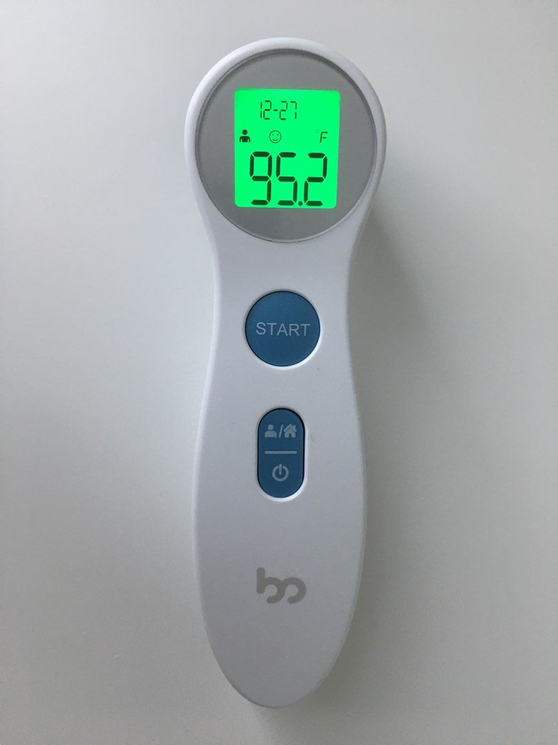 Infrared Forehead Thermometer (Category: Health Monitors & Weighing Scales) located in Makati City. Submitted by savedeal (Listing ID 1414851019, Image 1). Description: Digital infrared forehead thermometer. Like new. Used two AAA batteries (included). RFS: decluttering.