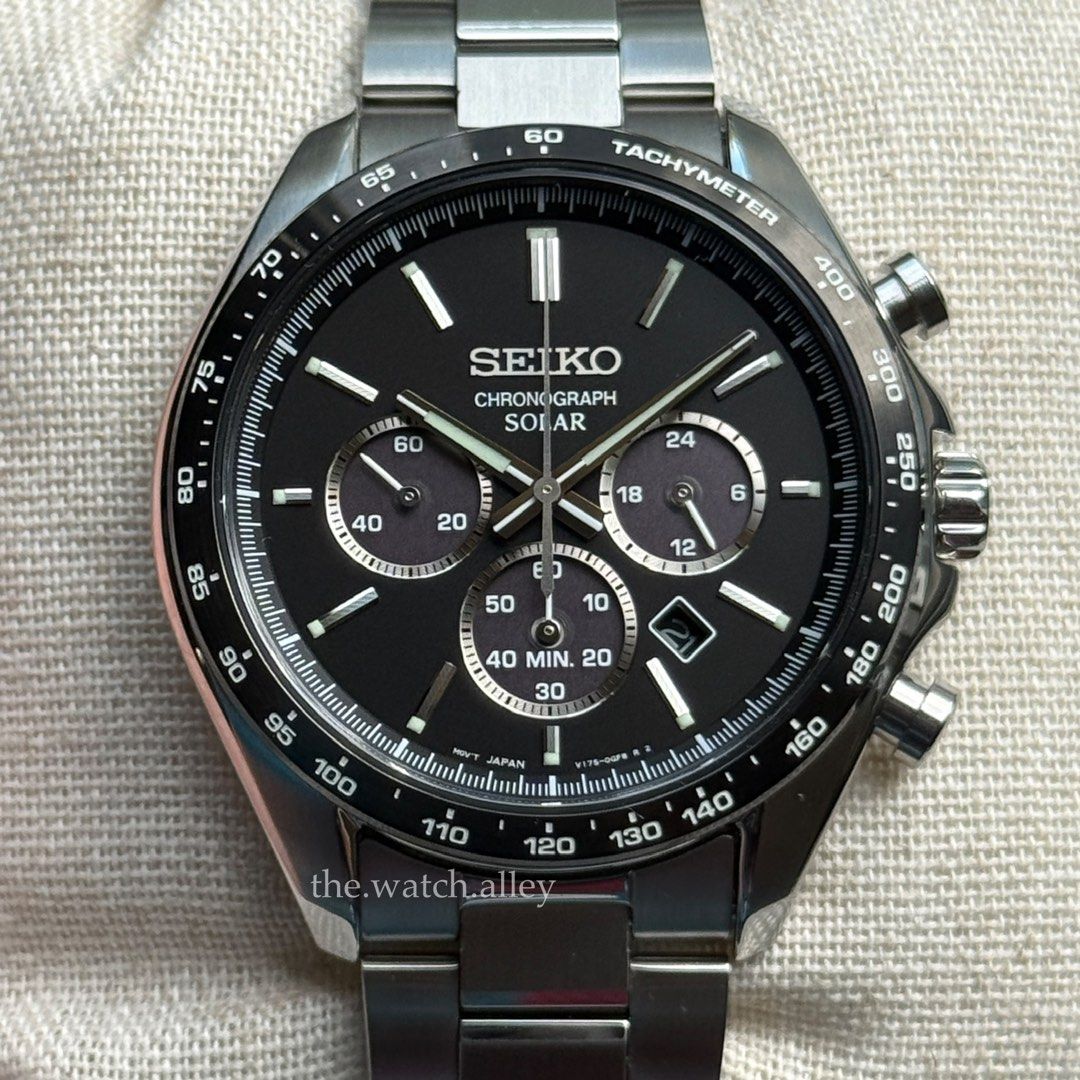 JDM Seiko - Solar Chronograph SBPY167 - Black Dial - Selection (Category: Men's Watches) located in Quezon City. Submitted by TheWatchAlley (Listing ID 1414992740, Image 2). Description: Like New JDM Seiko - Solar Chronograph SBPY167 - Black Dial - Selection Php 13,800 - with double box, and guarantee booklet - 9.2/10 condition Sapphire Crystal V157 Solar Chronograph Movement 100m Water Resistance Approx 42mm diameter Approx 48mm lug-to-lug width