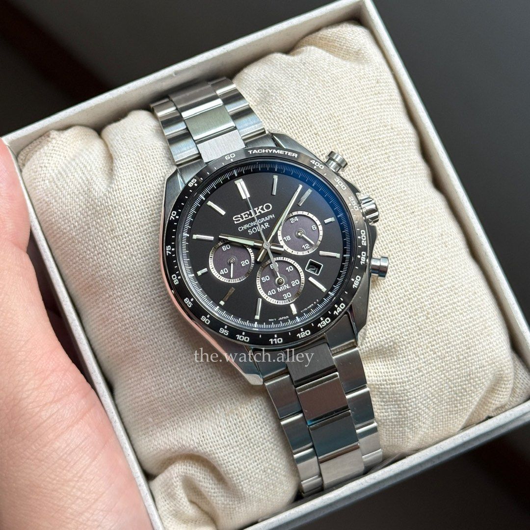 JDM Seiko - Solar Chronograph SBPY167 - Black Dial - Selection (Category: Men's Watches) located in Quezon City. Submitted by TheWatchAlley (Listing ID 1414992740, Image 1). Description: Like New JDM Seiko - Solar Chronograph SBPY167 - Black Dial - Selection Php 13,800 - with double box, and guarantee booklet - 9.2/10 condition Sapphire Crystal V157 Solar Chronograph Movement 100m Water Resistance Approx 42mm diameter Approx 48mm lug-to-lug width