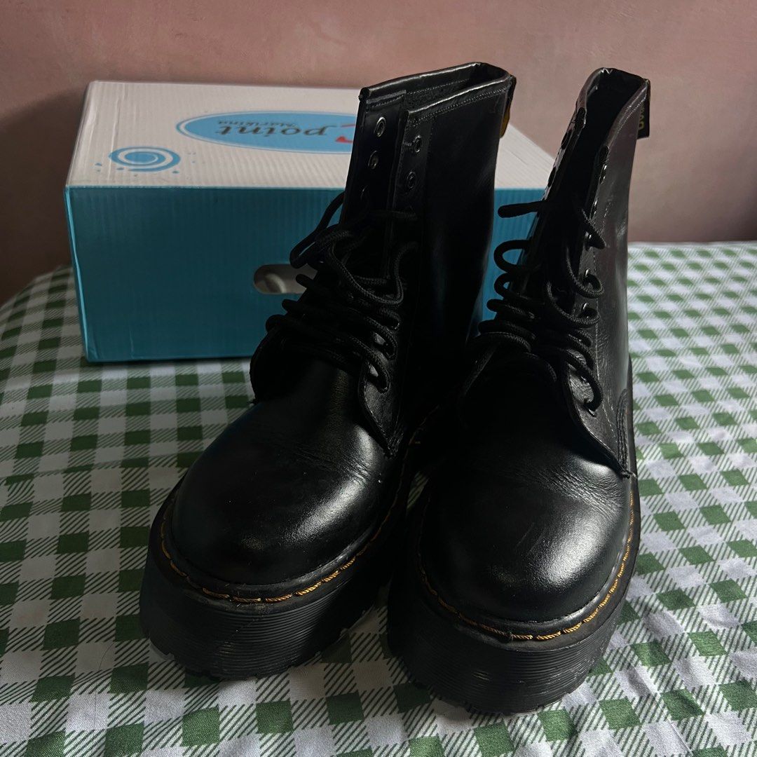 LEATHER PLATFORM BOOTS / SHOES MADE IN MARIKINA (Category: Boots) located in Marikina City. Submitted by zyxsells (Listing ID 1414835209, Image 2). Description: for sale! platform combat leather shoes made in marikina - size 10 - condition: used twice, like new.