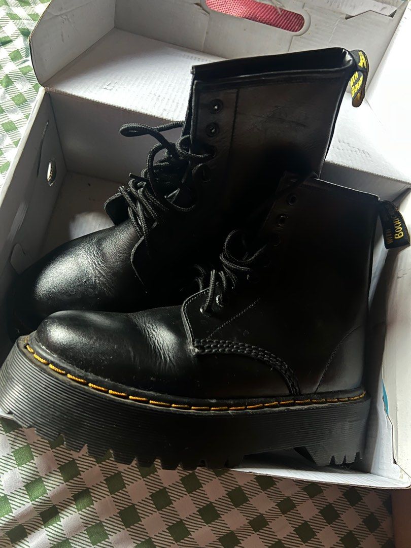 LEATHER PLATFORM BOOTS / SHOES MADE IN MARIKINA (Category: Boots) located in Marikina City. Submitted by zyxsells (Listing ID 1414835209, Image 1). Description: for sale! platform combat leather shoes made in marikina - size 10 - condition: used twice, like new.