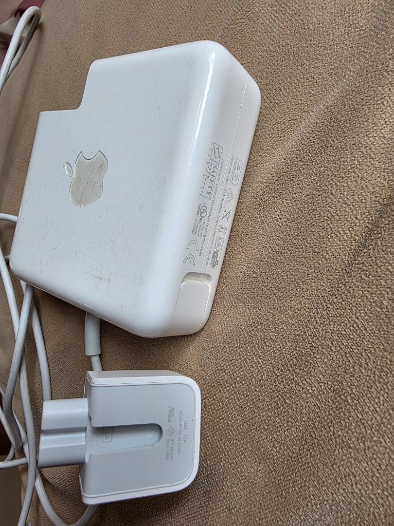 Likenew 85W Magsafe 2 power adapter (Category: Chargers & Cables) located in Bato. Submitted by marielglr (Listing ID 1414873776, Image 3). Description: my personal charger, not abused. I don't even used my laptop all the time, so this charger is barely used. Tested already ready to be sold. 1n1u.