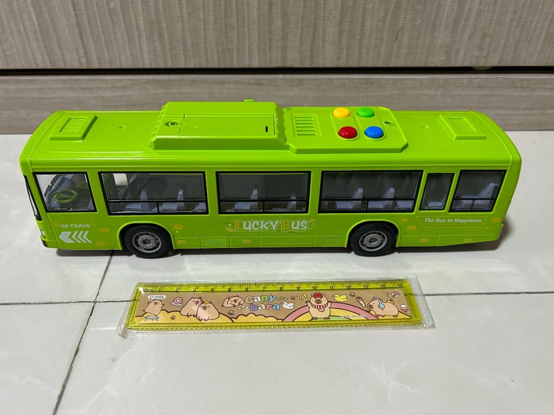 Lucky Bus Toy - City Service Bus (School bus with lights and sound ...