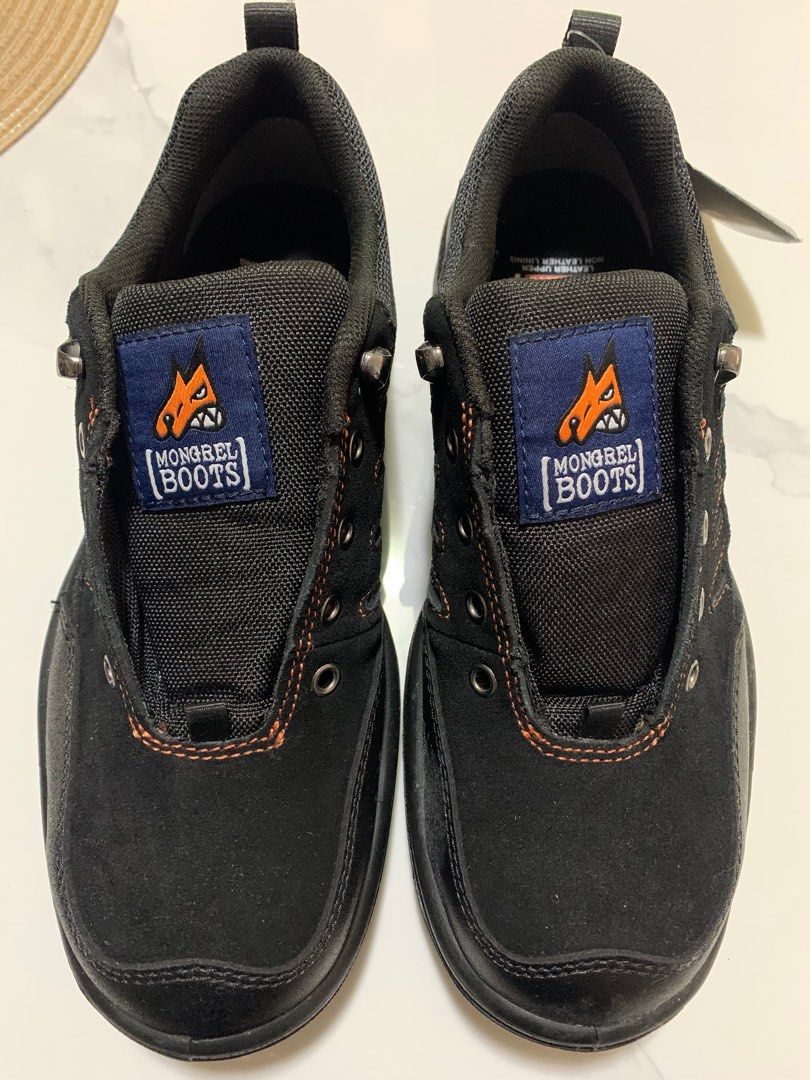 Mongrel Boots T Series Safety Boots (Category: Boots) located in Baguio. Submitted by 25thlu (Listing ID 1414877830, Image 2). Description: - Mongrel Boots T Series safety boots - 29-30Cm not standard size 8 us - Made in Australia - Leather upper - Non-leather lining - Oil-resistant sole - Includes original box and tags - Insole length: ~28-30 - Outsole length: ~30cm ORIG PRICE AROUND 7-8k REMINDER NO SHOELACE BRANDNEW! NEGO! .