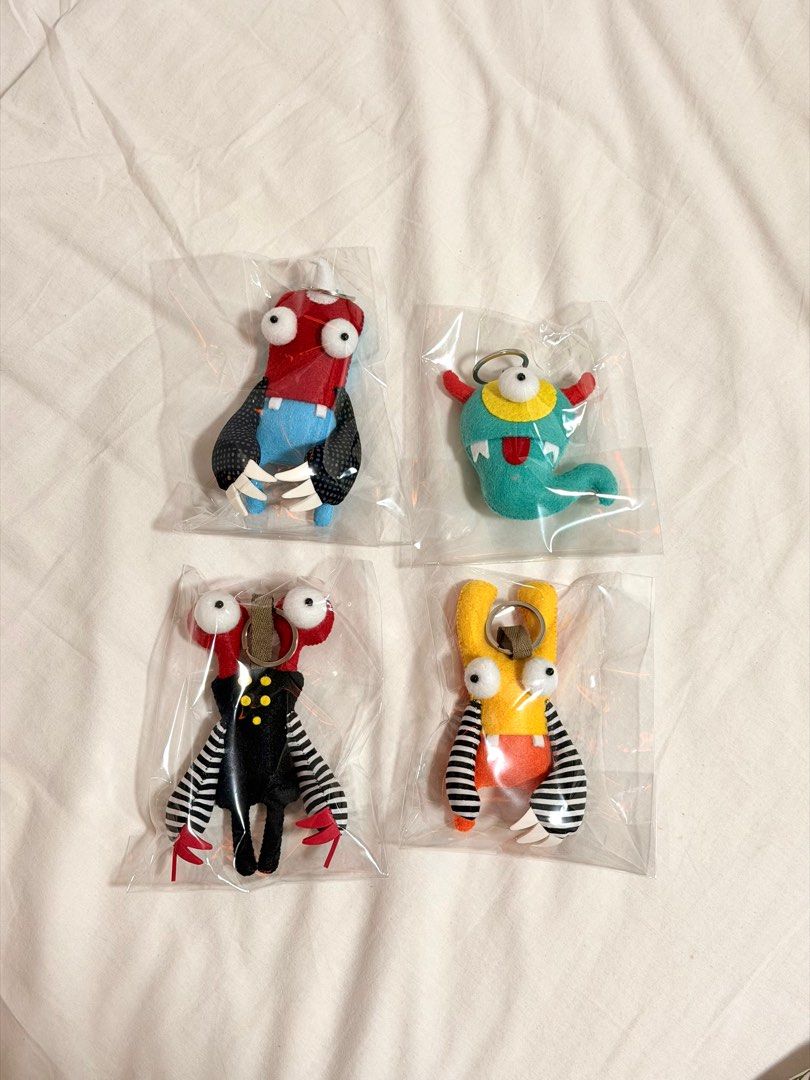 Monster Plush Keychains (Category: Plushies & Soft Toys) located in Quezon City. Submitted by arakin (Listing ID 1414830101, Image 1). Description: Bought in Bangkok The keychain on the last photo is mine and posted to show how it looks like when hanging from a bag :).