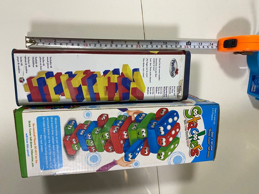 Pavilion & Stackools Stacking Games (Category: Board Games & Puzzles) located in Singapore. Submitted by sportsters (Listing ID 1414949205, Image 1). Description: Price is for both Two stacking games: Pavilion and Stackools. Pavilion includes 48 wooden pieces. Stackools is a brick tower fall game for 2-4 players, ages 3+. Great for family fun! Collect 380101. Aljunied Crescent. Nearest Aljunied MRT 5 minutes walk. Price fixed. No Meetup Delivery 