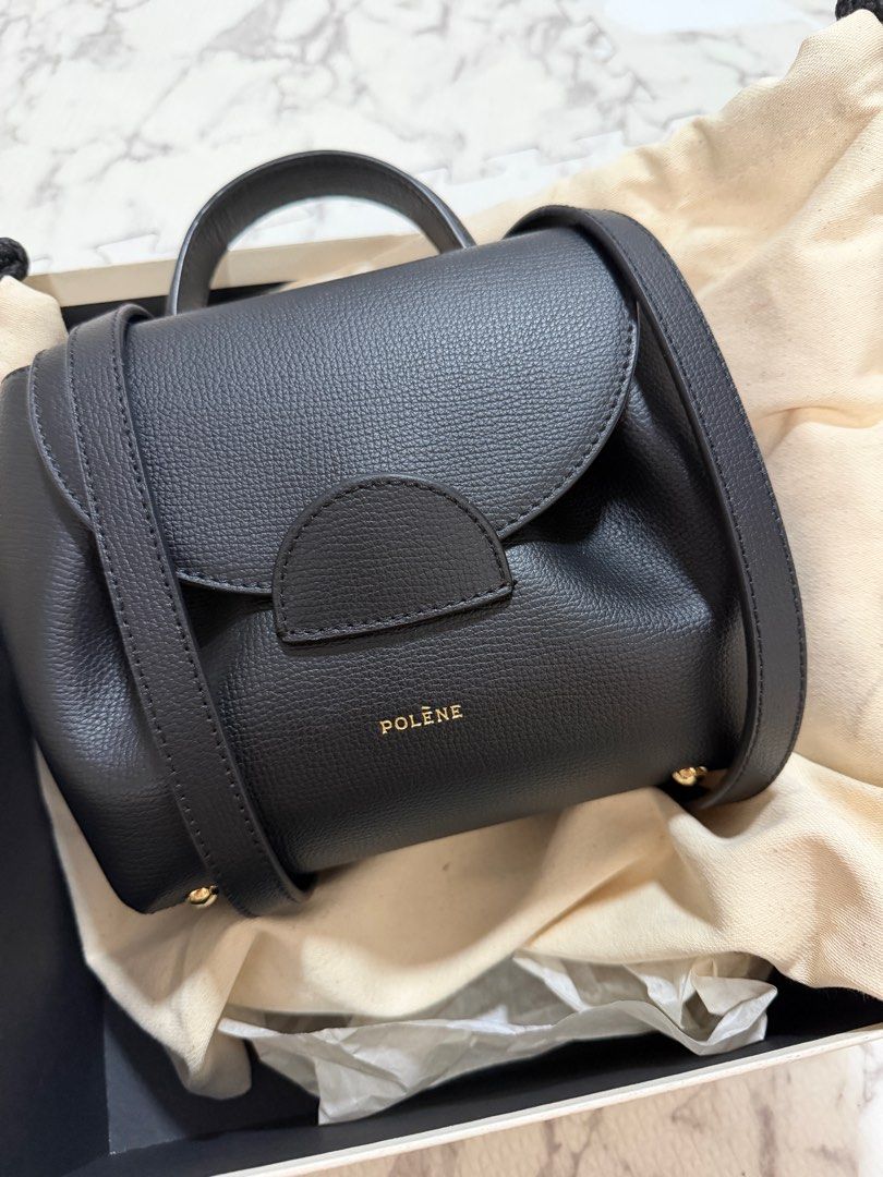 Polene Numero Un Nano (Category: Luxury Bags & Wallets) located in Manila. Submitted by gpsells (Listing ID 1414976439, Image 2). Description: Polene Numero Un Nano Color Textured Black LIKE BRAND NEW 100% authentic Comes with box, dust bag Complete set Used less than 5x ₱25k slightly negotiable.
