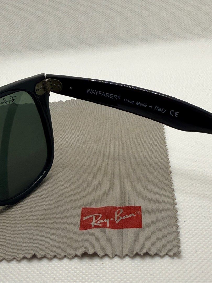 Ray-Ban Wayfarer Sunglasses (Large) (Category: Sunglasses & Eyewear) located in Taguig. Submitted by marcomang17 (Listing ID 1414892059, Image 2). Description: - Authentic Ray-Ban Wayfarer sunglasses - Color: Black - Includes: Ray-Ban case and cleaning cloth.