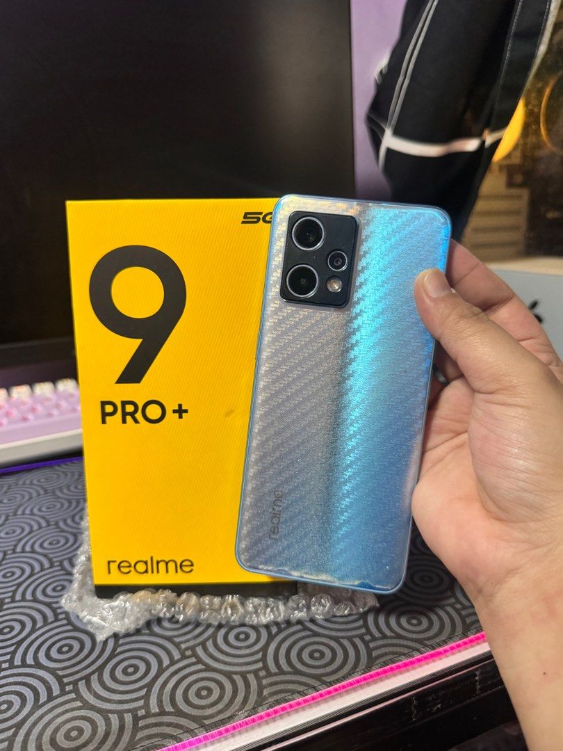 REALME 9 pro plus 5g 8/256gb 2nd Hand (Category: Realme) located in Quezon City. Submitted by klmrcln (Listing ID 1414932220, Image 1). Description: Hello po. Selling this Lady owned Realme 9 pro plus 5g 8/256gb. Secondary phone lang po sya kaso hindi na nagagamit kaya ibebenta na. ✅lady owned ✅with camera protector and back protector case (kayo nalang po magtanggal if gusto nyo po) nilagyan ko para hindi magasgasan agad. ✅with original charger w