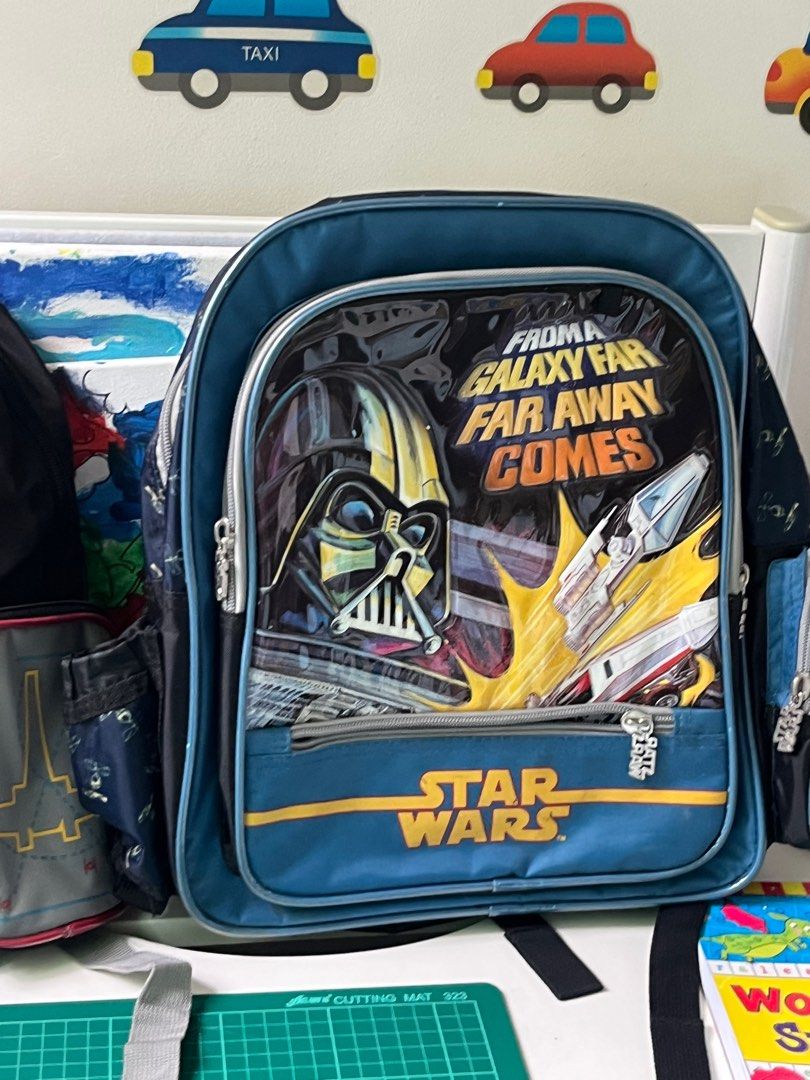 Star Wars and Race Car Backpacks (Category: Diaper Bags & Wetbags) located in Paranaque City. Submitted by sahsomera (Listing ID 1414829061, Image 2). Description: School Bags 500 eaxh.