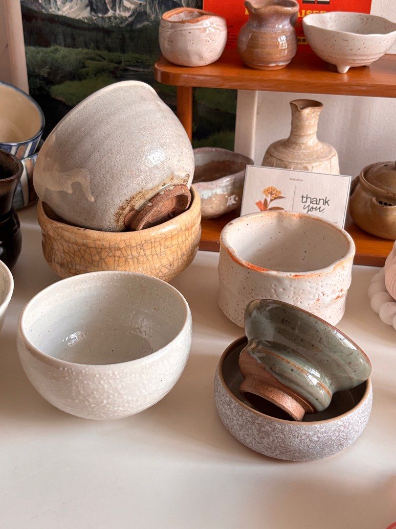 Stoneware Ceramic Accessories Trinket Bowls and Mugs Bundle (Category: Dinnerware & Cutlery) located in Manila. Submitted by jullialm (Listing ID 1415008040, Image 2). Description: PM for prices and bundles Ranging from 80-400php per bundle Mugs/cups -150 Matcha bowls 200-350 only .