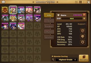 Compte Summoners War : Sky Arena - Starter Europe Avec Nyx Et Déborah - Comme Neuf