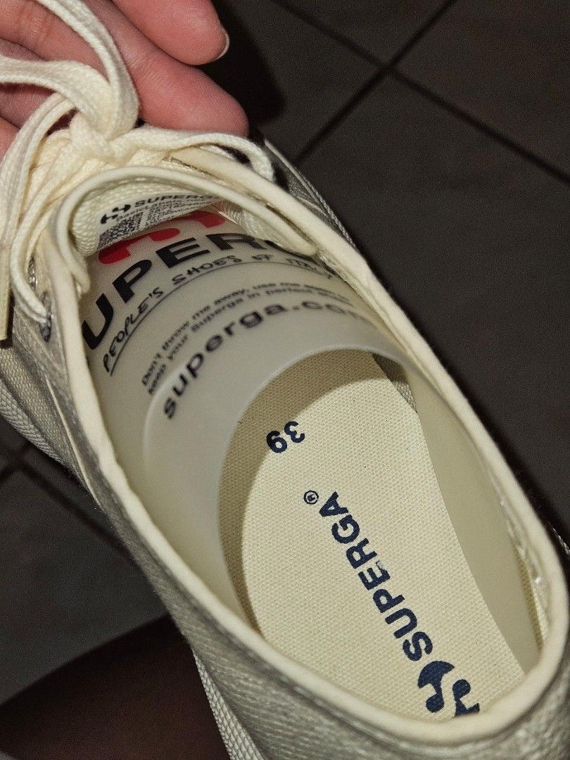 Superga 2790 Platform Beige Sneakers Size 39 (Category: Sneakers) located in Muntinlupa City. Submitted by a.mnl (Listing ID 1415011845, Image 2). Description: - Superga 2790 Platform sneakers - Color: Beige - Size: 39 - Features: Platform sole, lace-up closure - Condition: Good - Superga logo on side and insole RFS: Used once, mom is not a fan of sneakers.