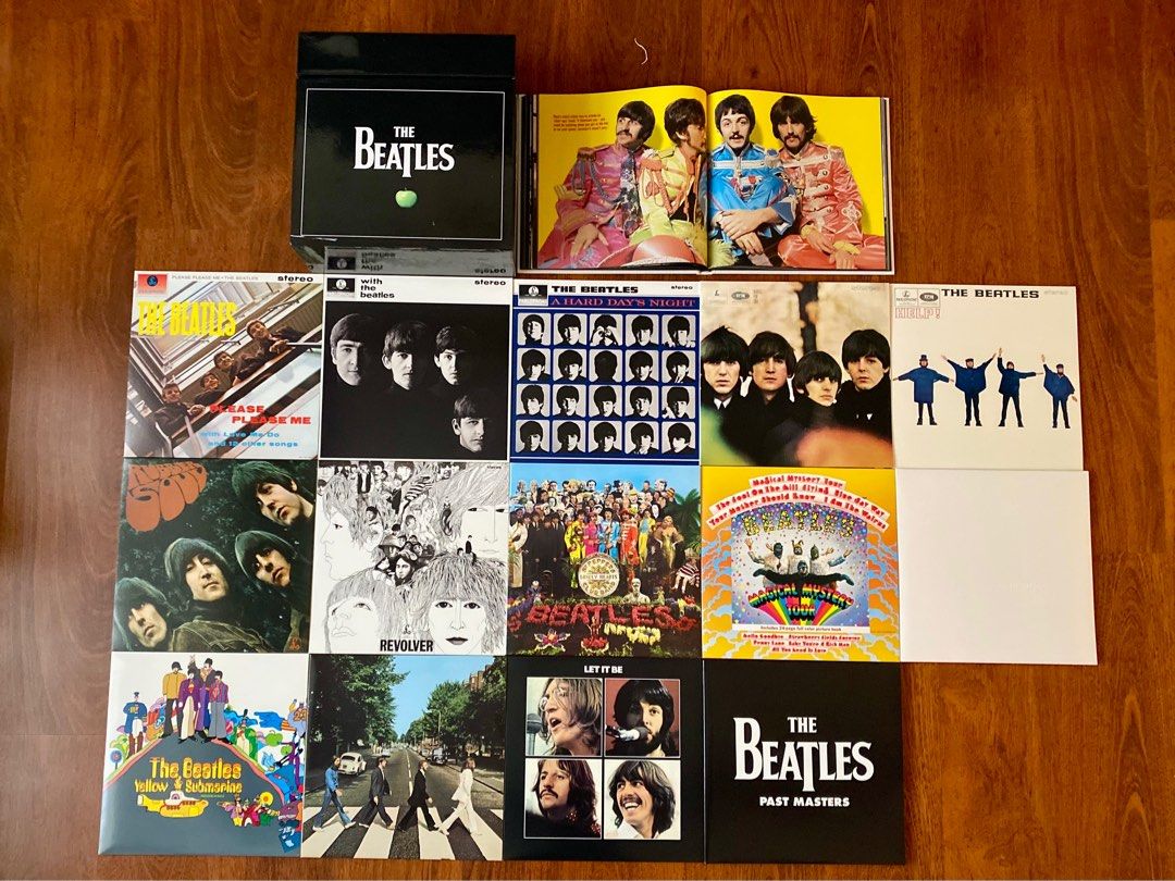 THE BEATLES Complete Studio Albums Boxset (Category: Vinyls) located in Mandaluyong City. Submitted by bitchesbrew (Listing ID 1414932240, Image 1). Description: All of the albums return to their original glory and details right down to the album poster in the WHITE ALBUM and the SGT PEPPER cut-outs. Available for the first time on 180 gram Vinyl, this Limited Edition box set includes striking 252 page hard bound coffee table book featuring an in