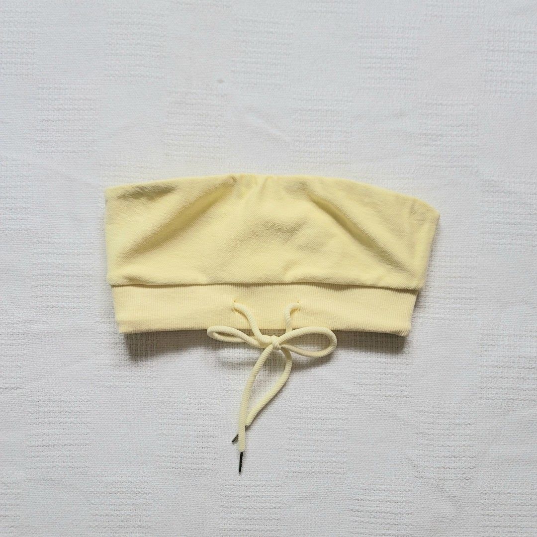 Tiger Mist yellow tube top (Category: Sleeveless) located in Rizal. Submitted by urkoala (Listing ID 1414874285, Image 1). Description: - fits xs to s - non slip Mine 250 Steal 299 .