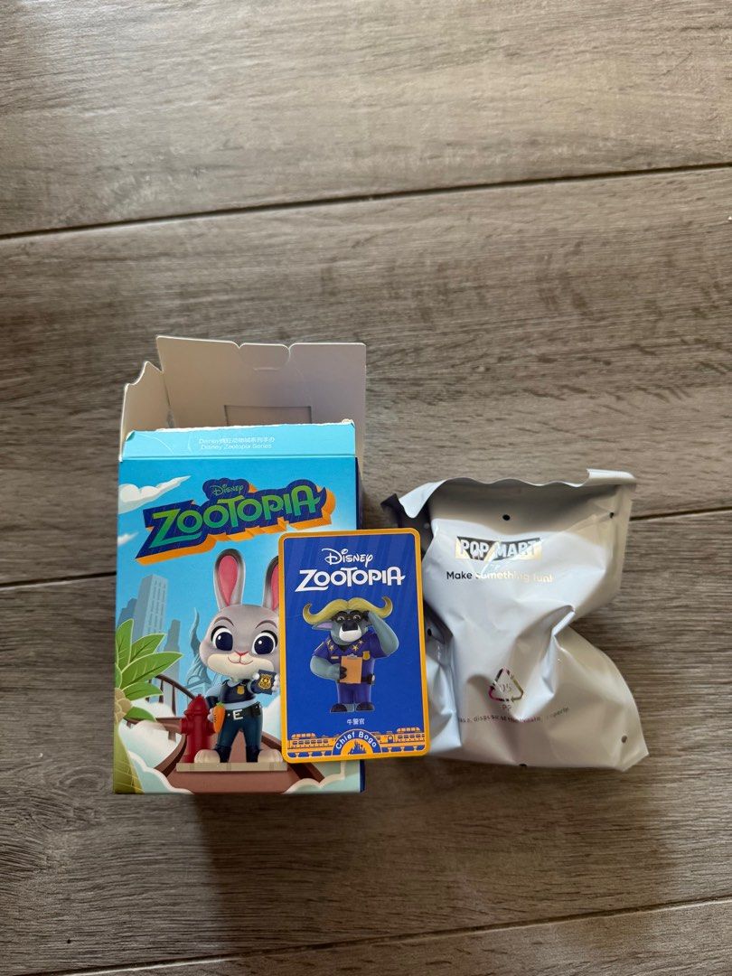 Zootopia盲盒 牛警官 chief bogo 優獸大都會 pop mart, 興趣及遊戲, 玩具 & 遊戲類 - Carousell