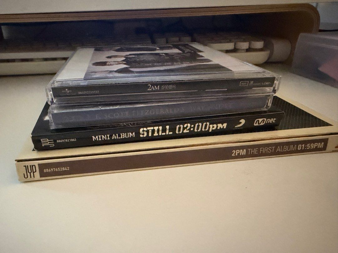 2PM, 2AM PH Press Album Collection (Category: CDs & DVDs) located in Mandaluyong City. Submitted by bigjsdeclutter (Listing ID 1415226170, Image 2). Description: - 2PM 1:59PM - 200 - 2PM Still 2:00PM - 200 - 2AM Special Asia Edition CD/DVD - 250 (jewel case scratched) - 2AM F.Scott Fitzgerald’s Way of Love - 150 (jewel case has crack) All PH Press and all in good condition TAKE ALL FOR 600 :) Metro manila: via grab/lalamove shipping/pickup Non-me