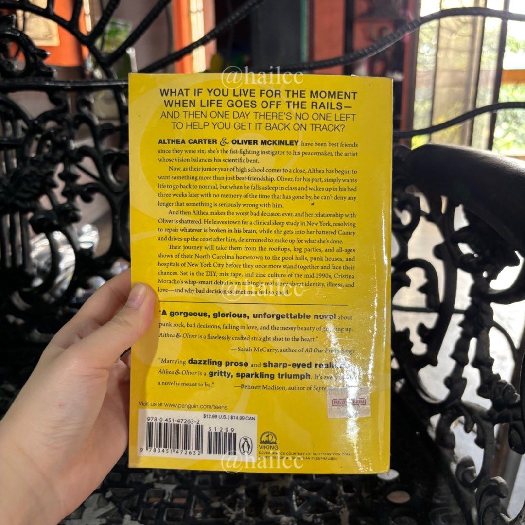 Althea & Oliver by Cristina Moracho (Category: Storybooks) located in Manila. Submitted by hailcc (Listing ID 1415055549, Image 2). Description: Hey bookworms! 👋 Check out this copy of "Althea & Oliver" by Cristina Moracho! It's a novel, perfect for those who love a good story. It's a must-read, so grab it before someone else does!.