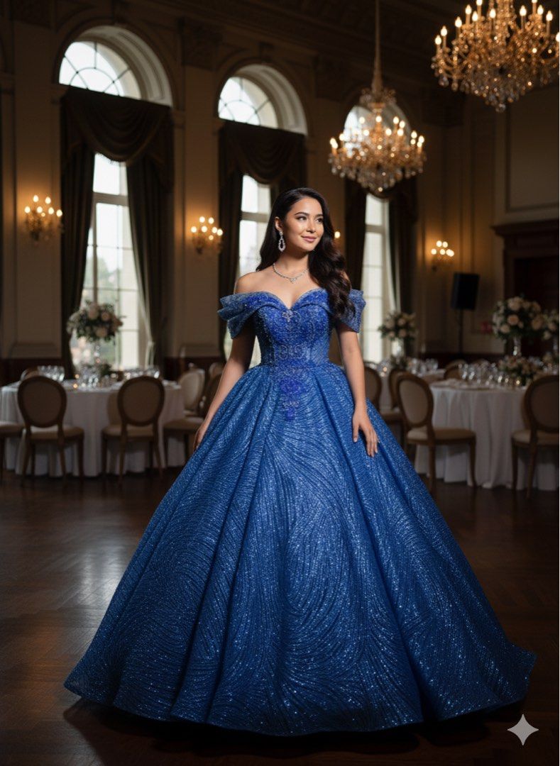 Blue Debut or Prom Gown (Category: Evening dresses & gowns) located in Makati City. Submitted by iconikarl (Listing ID 1415103581, Image 2). Description: For rent 3,800 (3 days rent with DP) For sale 4,800 S to M .