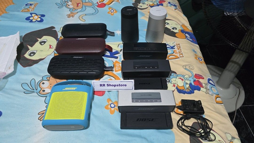 Bose portable speaker (Category: Portable Music Players) located in San Miguel. Submitted by rrshopstore (Listing ID 1415123675, Image 2). Description: pm me for price. all original 1. 4.5k Bose Color II 2.5.5k Bose Flex I Black with scratch 3. 6.5k Bose Flex I Maroon 4. 6.5k Bose Flex I Black 5. 6.8k Bose Revolve Black 6. 7.5K Bose Revolve Silver 7. 7.5k Bose Mini SL SE 8. 7k Bose Mini SL.