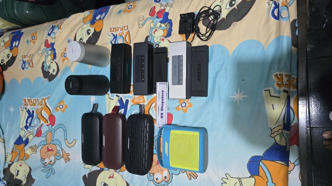 Bose portable speaker (Category: Portable Music Players) located in San Miguel. Submitted by rrshopstore (Listing ID 1415123675, Image 1). Description: pm me for price. all original 1. 4.5k Bose Color II 2.5.5k Bose Flex I Black with scratch 3. 6.5k Bose Flex I Maroon 4. 6.5k Bose Flex I Black 5. 6.8k Bose Revolve Black 6. 7.5K Bose Revolve Silver 7. 7.5k Bose Mini SL SE 8. 7k Bose Mini SL.