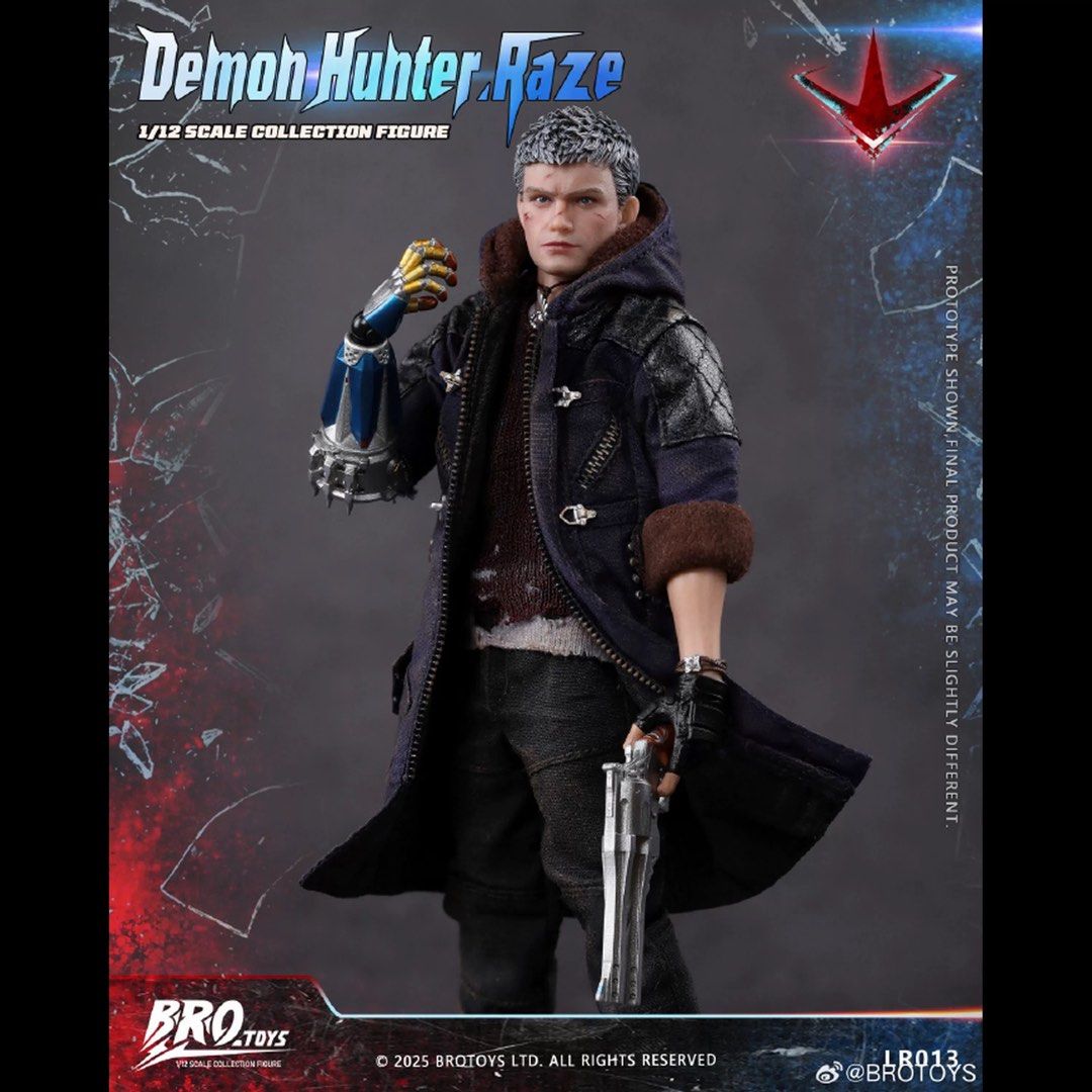 Devils Version Raze Brotoys 1/12 Scale Devil Hunter Raze (Devil May Cry 5 Nero) Figure ...